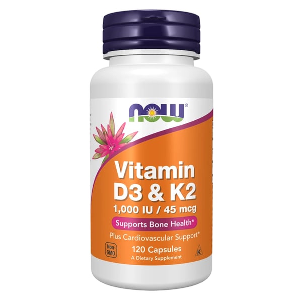 Now Foods Vitamin D-3 & K-2 X 120 Cápsulas