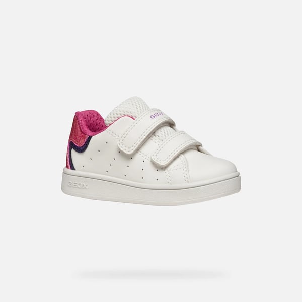 Geox Sapatilhas Eclyper Baby White/Fuchsia B365MA