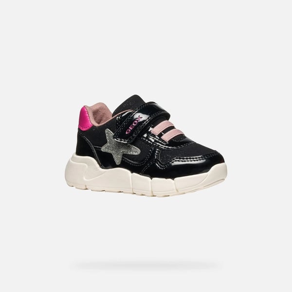 Geox Sapatilhas Flexyper Mini Black/Fuchsia B566NB
