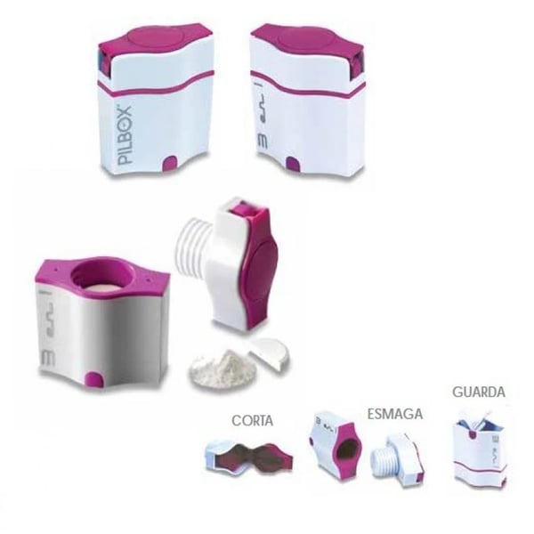Pilbox 3 Em 1 Corta Esmaga Comprimidos