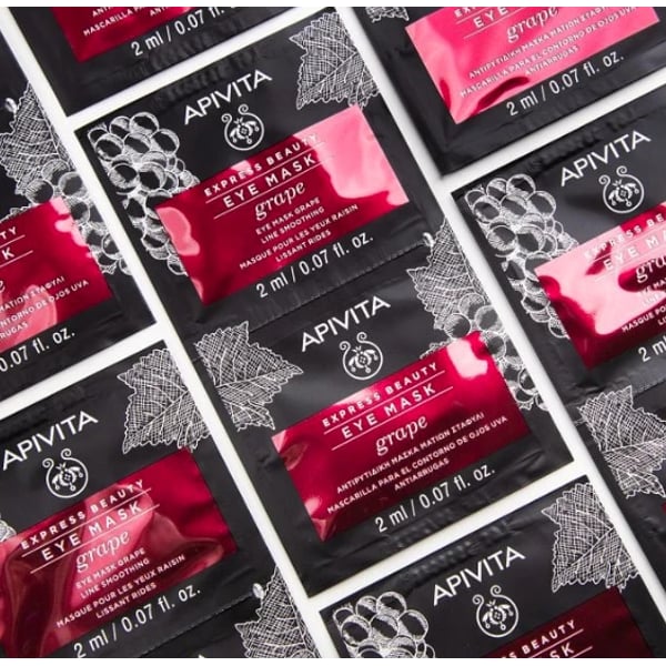 Apivita Express Beauty Máscara de Olhos Antirrugas Uva 2ml X2