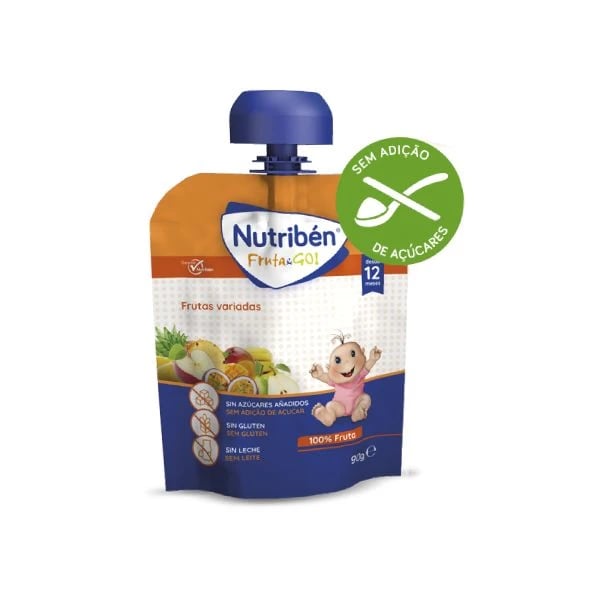 Nutribén Fruta & Go Frutas Variadas 12M 90g