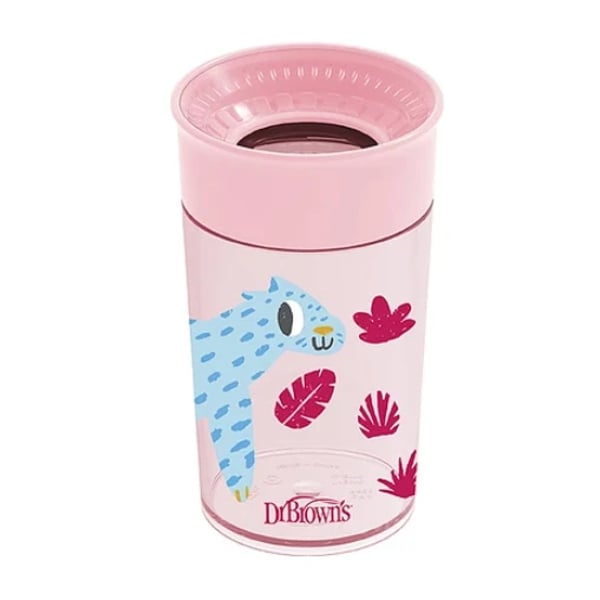 Dr. Browns Copo 360º sem Bocal +9M Rosa Claro