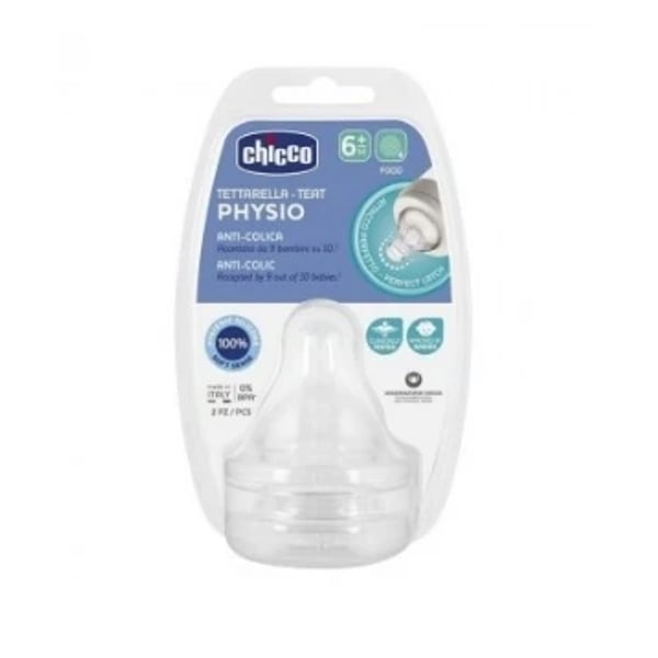 Chicco Tetina Physio Silicone 6M+ Papa X2