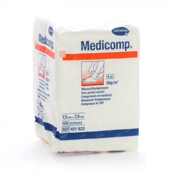Medicomp Compressas 7,5x7,5 Cm x100