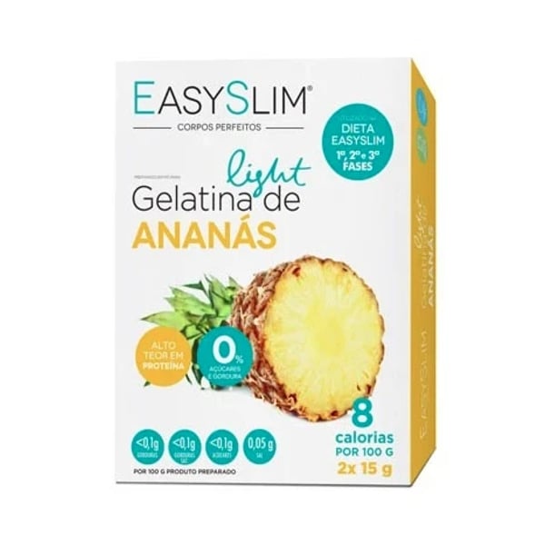 EasySlim Gelatina Light Ananás Stevia Saqueta x2