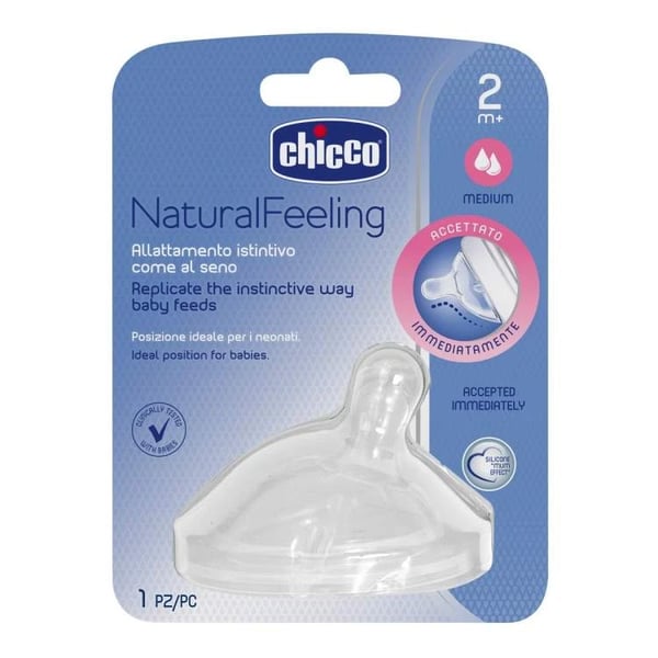 Chicco Tetina de Silicone Natural Feeling 2M+