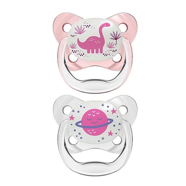 Dr. Browns PreVent Chupeta Noturna 6-18M Rosa X2