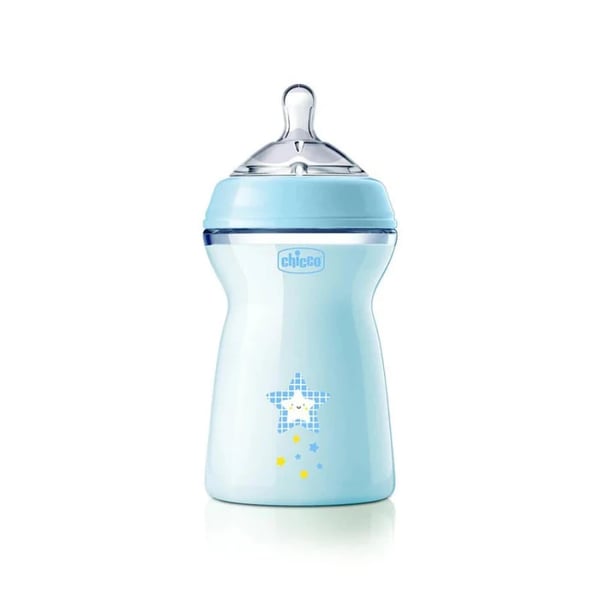Chicco Biberão Natural Feeling 6M+ 330ml Fluxo Rápido Azul