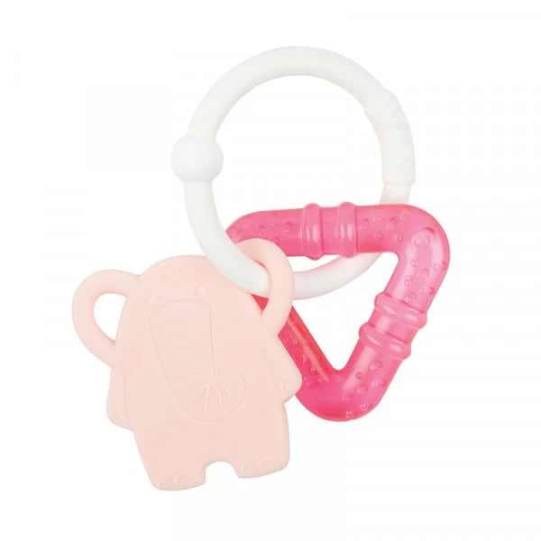 Nattou Mordedor Silicone Frio Elefante Rosa