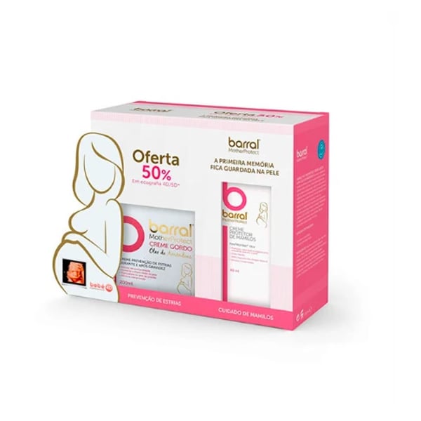 Barral MotherProtect Creme Gordo Óleo de Amêndoas 200ml + Creme Protetor de Mamilos 40ml