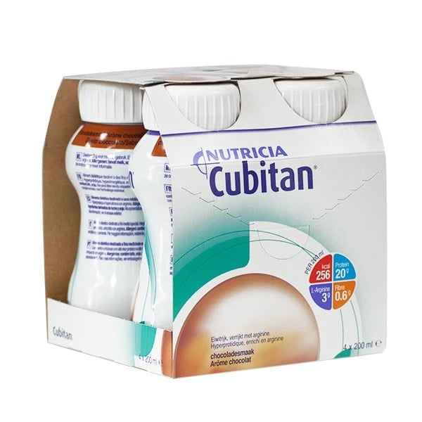 Cubitan Solução Chocolate Frasco 200ml X4