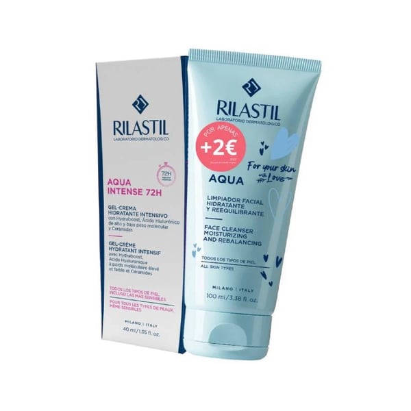 Rilastil Pack - Aqua Intense 72H 40ml + Gel Limpeza 100ml Desconto 2€