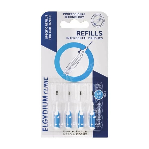 Elgydium Clinic Triocompact Recarga Escovilhão Azul (ISO1) x4