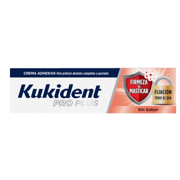 Kukident Pro Plus Firmeza Mastigar Creme Adesivo sem Sabor 57G