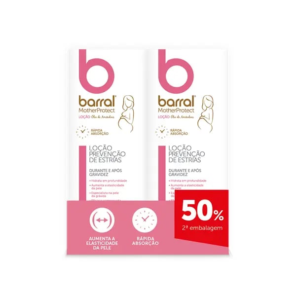 Barral MotherProtect Loção Óleo Amêndoas 2X 200ml Pack -50% 2ª Unidade
