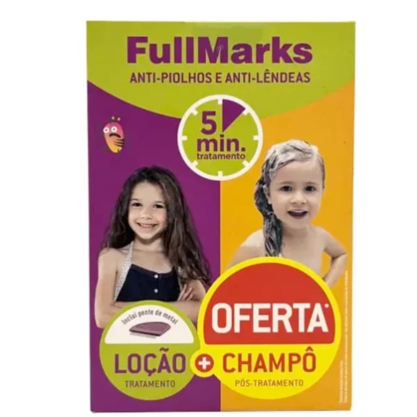 FullMarks Pack - Loção 100ml + Oferta Champô Pós Tratamento 150ml + Pente