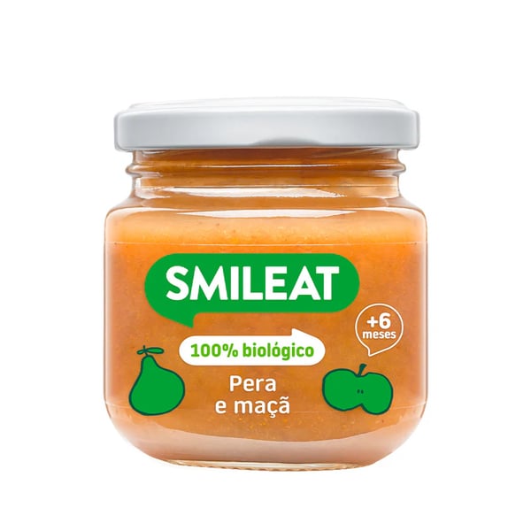 Smileat Boião Pêra e Maçã 130G 6M+