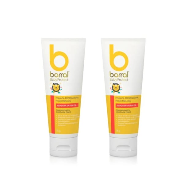 Barral BabyProtect Pomada Reparadora Muda Fraldas 75G X2 - Leve 2, Pague 1