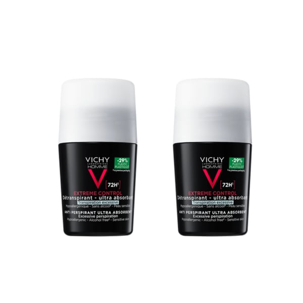 Vichy Homme Desodorizante 72H Extreme Control 50ml X2 -50% 2ª Unidade