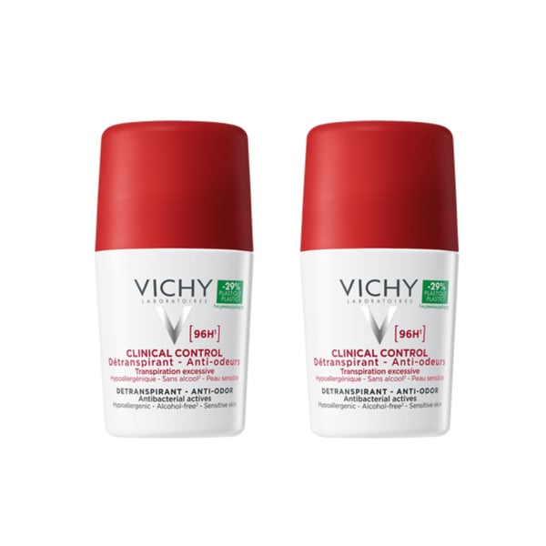 Vichy Desodorizante Clinical Control 96H Mulher 50ml X2 -50% 2ª Unidade