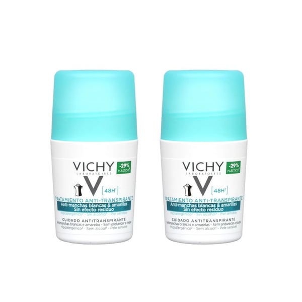 Vichy Desodorizante 48H Tratamento Antimanchas 50ml X2 -50% 2ª Unidade