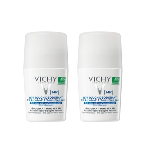 Vichy Desodorizante Roll On Toque Seco 24H 50ml X2 -50% 2ª Unidade